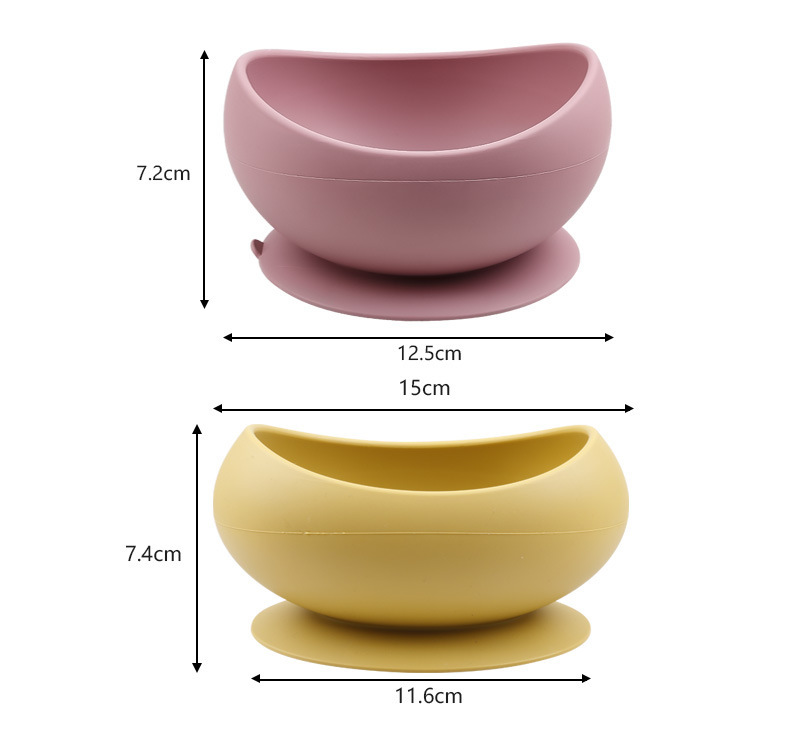 C Shape Silicone Pet Bowl with Strong Suction Cup