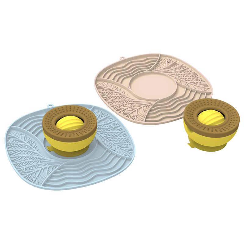 2-in-1 Rolling Ball Silicone Pet Lick Mat 4