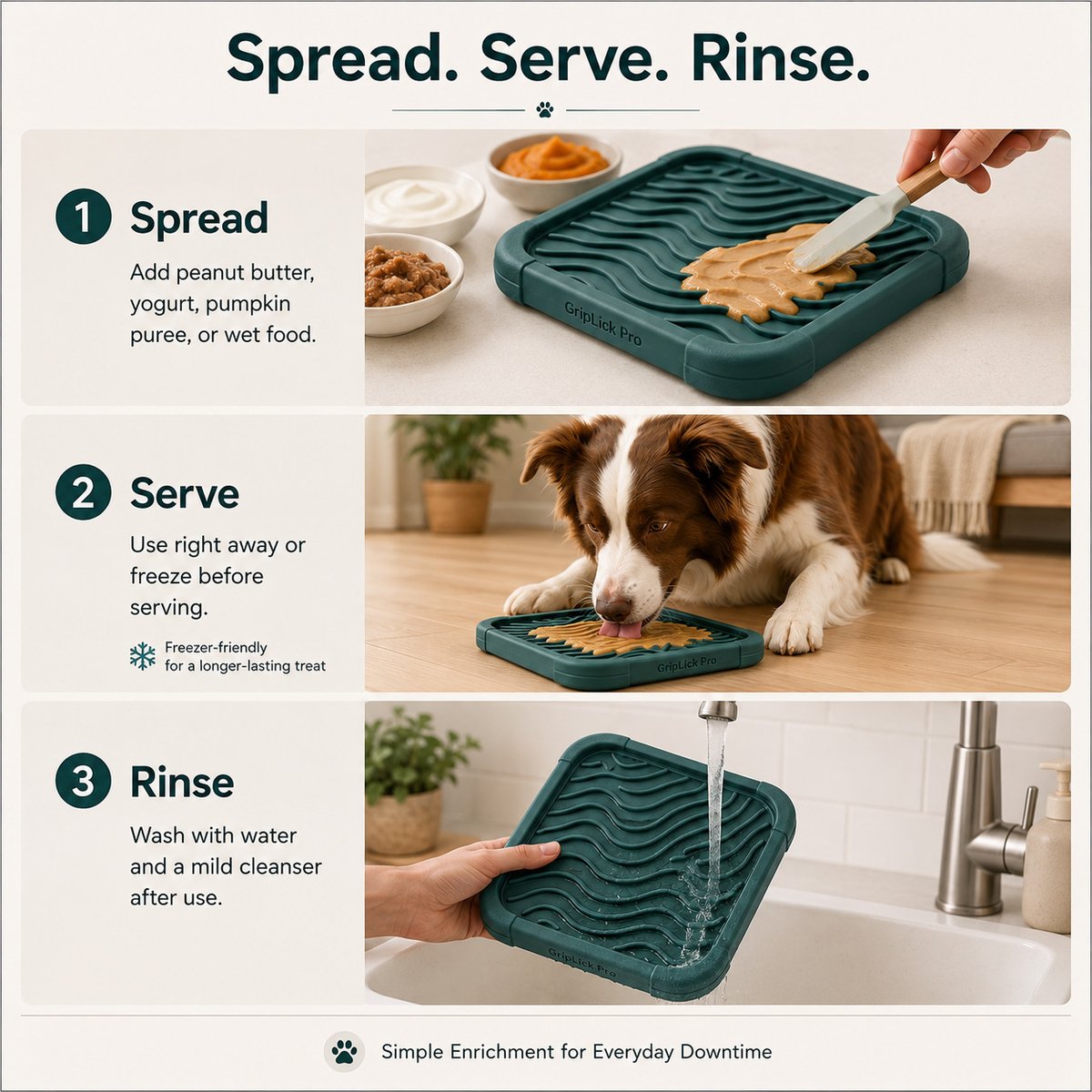 Food Grade Silicone Pet Licking Mat 4