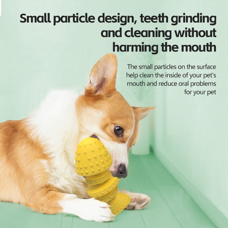 Food Grade Silicone Fish Bone Pet Teething Toy 3