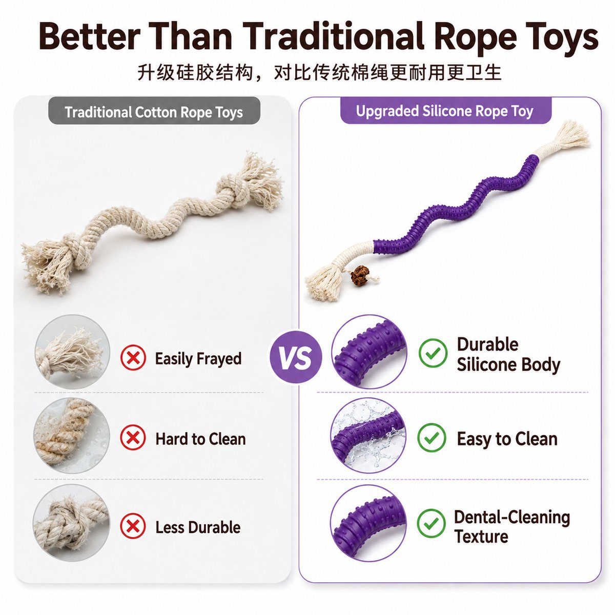 Silicone Cat Chew Rope Toy 2