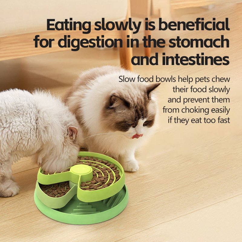3-Layer Rotatable Pet Slow Feeder Bowl