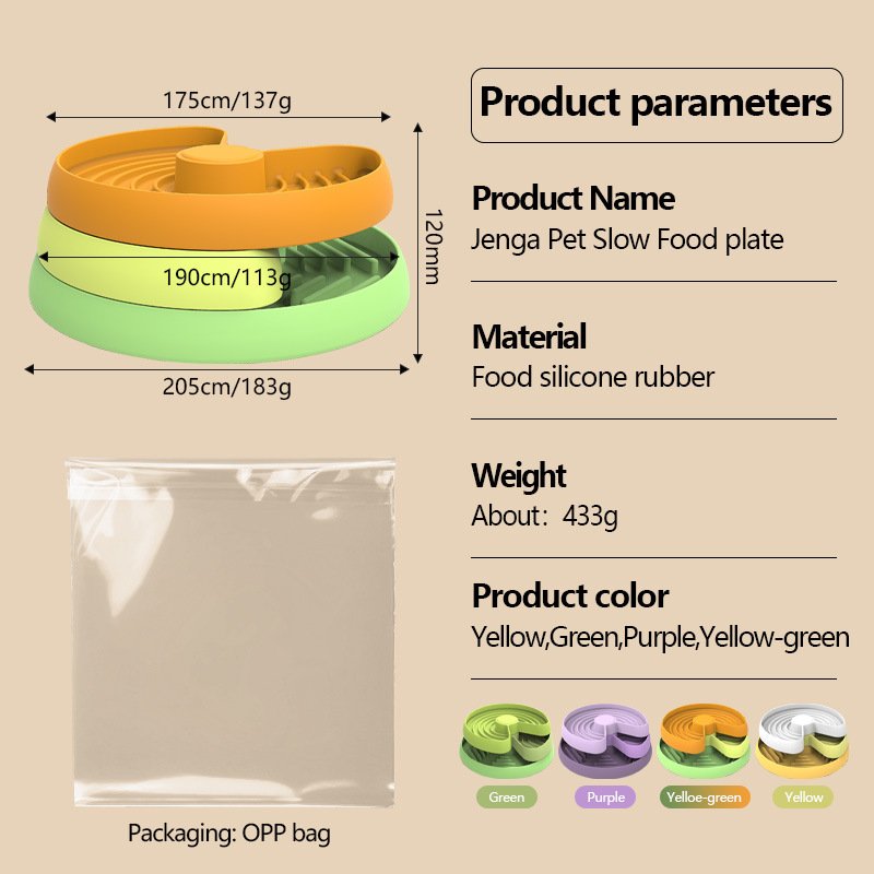3-Layer Rotatable Pet Slow Feeder Bowl 2