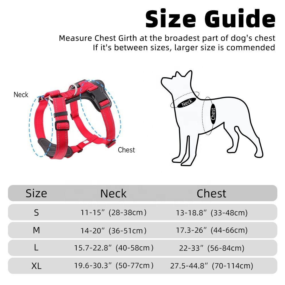 H-Shaped Reflective No Pull Dog Harness 2