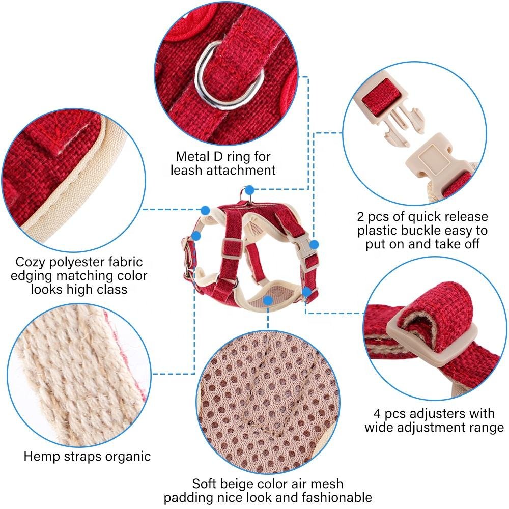 4 Points Adjustable Pet Vest Harness for Small Medium Dogs 4